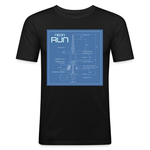 NeonRun blueprint - Mannen slim fit T-shirt