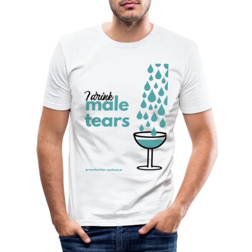 I drink male tears - Männer Slim Fit T-Shirt