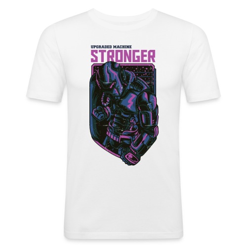 upgraded machine stronger - Obcisła koszulka męska