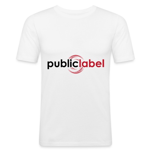 Public Label auf weiss - Männer Slim Fit T-Shirt