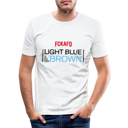 LIGHT BLUE IS THE NEW BROWN - Männer Slim Fit T-Shirt