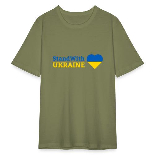 Stand with Ukraine mit Herz Support & Solidarität - Männer Slim Fit T-Shirt
