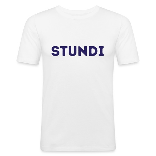 Conny Stundi Blau edit - Männer Slim Fit T-Shirt