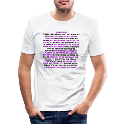 Purple Dreams 'Confusion' Official Lyric Tee - Men's Slim Fit T-Shirt