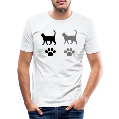 2 chats qui se suivent - T-shirt près du corps Homme