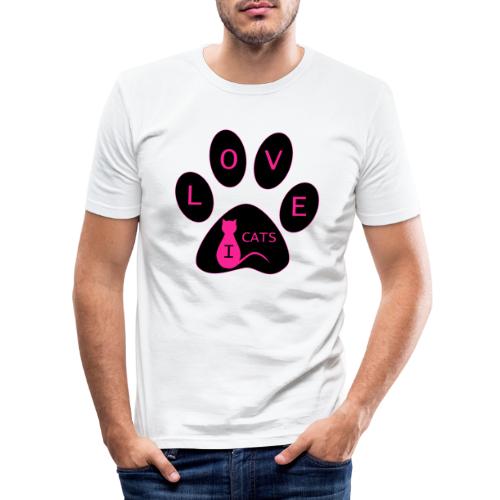 i love cats - Männer Slim Fit T-Shirt