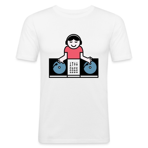 Vinyl DJ - Mannen slim fit T-shirt