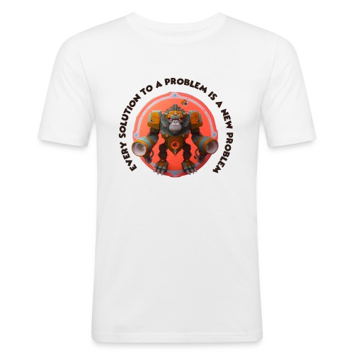 Affe mit Waffe - solution to a problem - Männer Slim Fit T-Shirt
