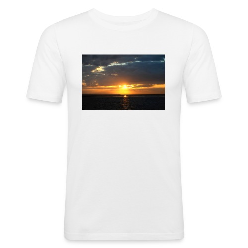 t-shirt zonsondergang - Mannen slim fit T-shirt