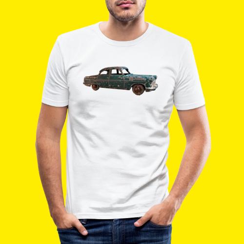 Vintage classic groene auto - Mannen slim fit T-shirt
