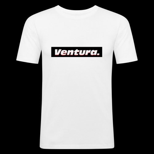 Ventura Black Logo - Mannen slim fit T-shirt