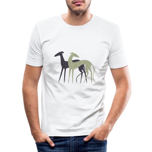 Zwei Windhunde - Männer Slim Fit T-Shirt