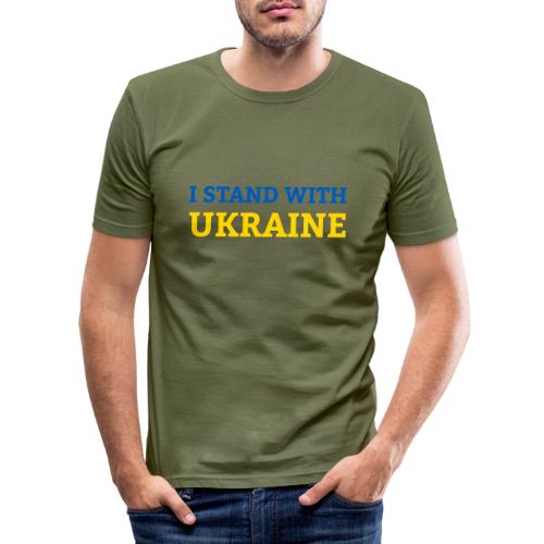 I stand with Ukraine Support & Solidarität - Männer Slim Fit T-Shirt