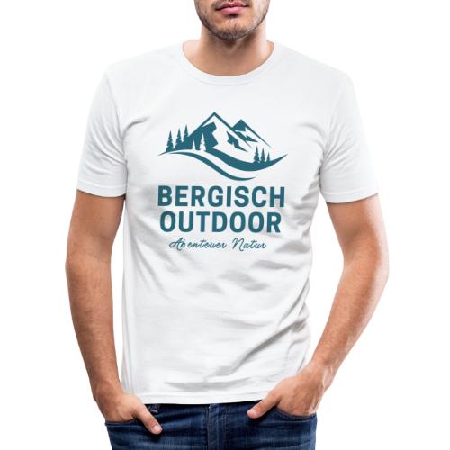 Bergisch Outdoor Originalfarbe Petrol - Männer Slim Fit T-Shirt