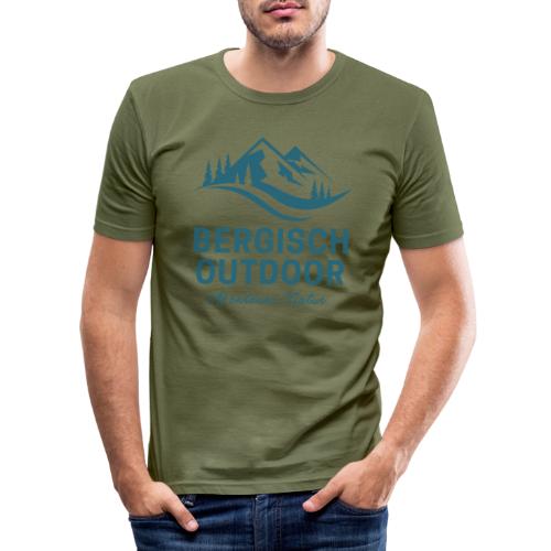 Bergisch Outdoor Originalfarbe Petrol - Männer Slim Fit T-Shirt