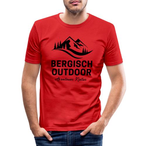 Bergisch Outdoor Logo black - Männer Slim Fit T-Shirt
