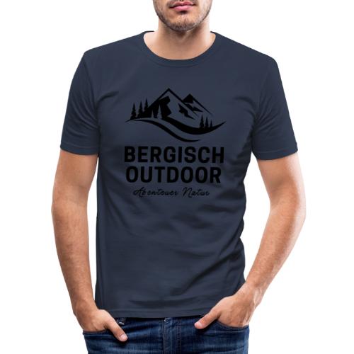 Bergisch Outdoor Logo black - Männer Slim Fit T-Shirt