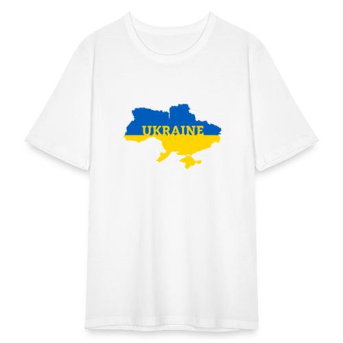Ukraine Karte Blau Gelb Support & Solidarität - Männer Slim Fit T-Shirt