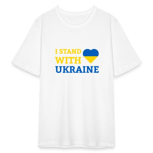 I stand with Ukraine Herz Solidarität & Support - Männer Slim Fit T-Shirt