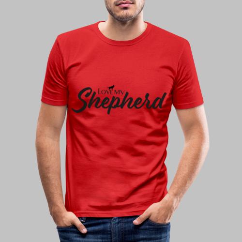 LOVE MY SHEPHERD - Black Edition - Dog Lover - Männer Slim Fit T-Shirt