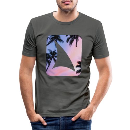DAILY DOSE logo palm trees - Men's Slim Fit T-Shirt