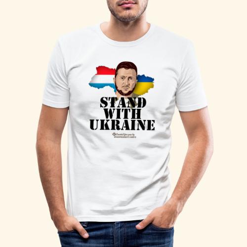 Ukraine Luxemburg T-Shirt Design - Männer Slim Fit T-Shirt