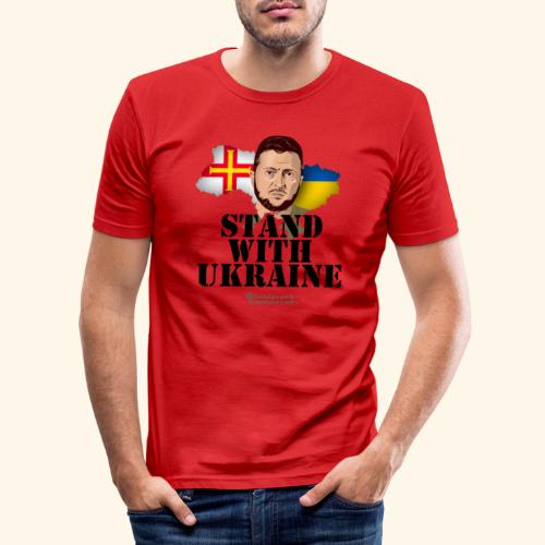 Ukraine Unterstützer Merch Insel Guernsey - Männer Slim Fit T-Shirt
