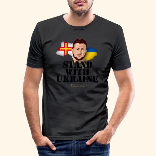 Ukraine Unterstützer Merch Insel Guernsey - Männer Slim Fit T-Shirt