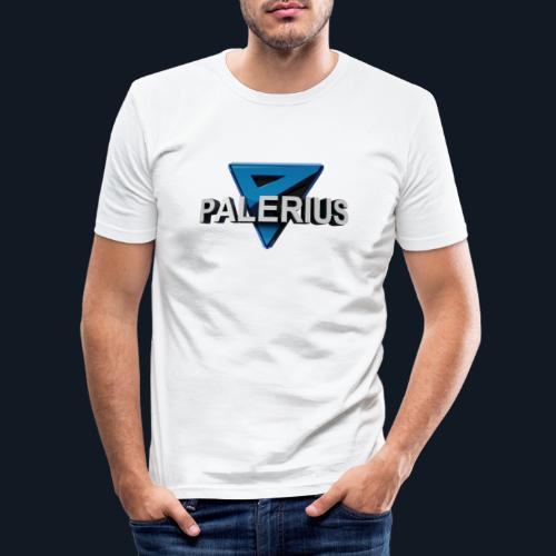 Palerius Logo and Text - Men's Slim Fit T-Shirt