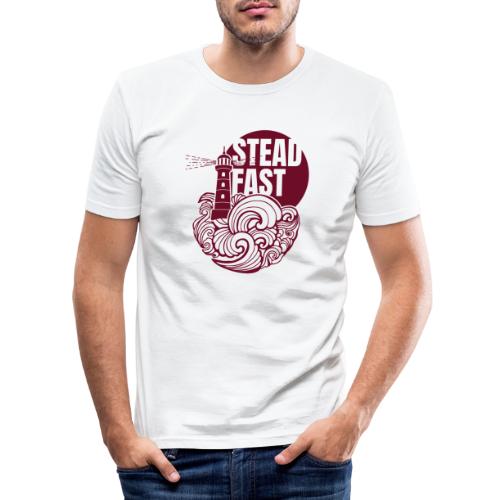 Steadfast red 3396x4000 - Men's Slim Fit T-Shirt