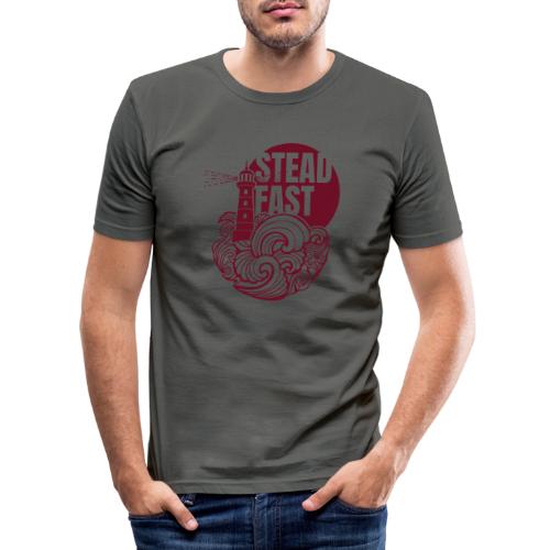 Steadfast red 3396x4000 - Men's Slim Fit T-Shirt