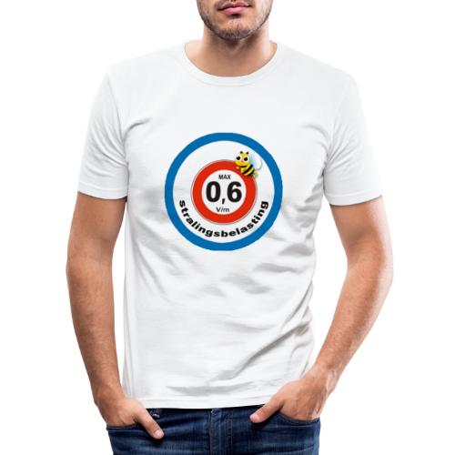 Logo 0,6Vpm zonder mail - Mannen slim fit T-shirt