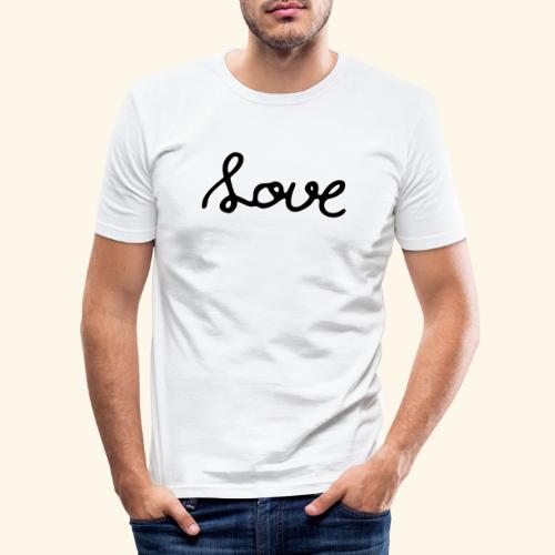 Love - Mannen slim fit T-shirt
