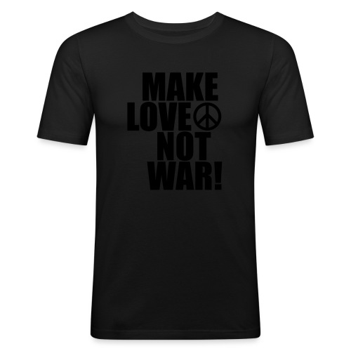 Make love not war - Slim Fit T-shirt herr