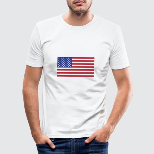 USA Flag Stars and stripes United States vector 3c - Men's Slim Fit T-Shirt