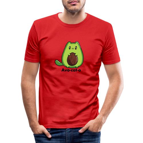 Gatto avocado - Avo - cat - o tutti i motivi - Maglietta aderente da uomo