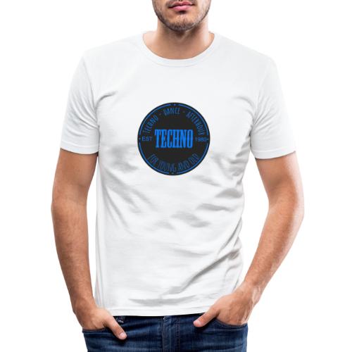 techno est 1980 - Männer Slim Fit T-Shirt