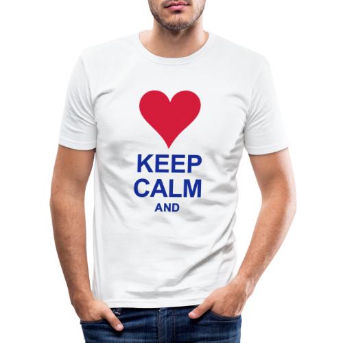 Be calm and write your text - Men's Slim Fit T-Shirt