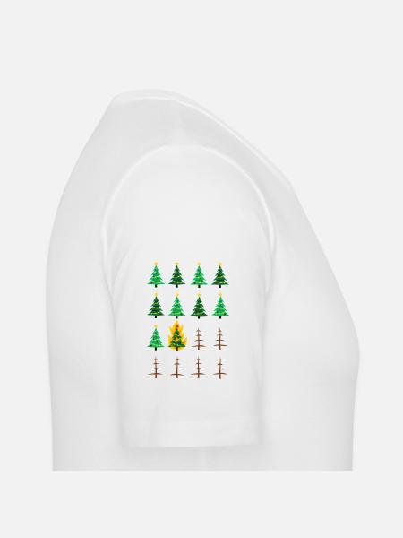 burning chrismas tree, Christmas, Christmas tree - Men's Slim Fit T-Shirt - white