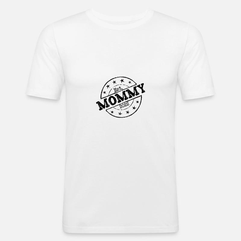 Mutter Mama seit 2022 Geburt - Männer Slim Fit T-Shirt - Weiß