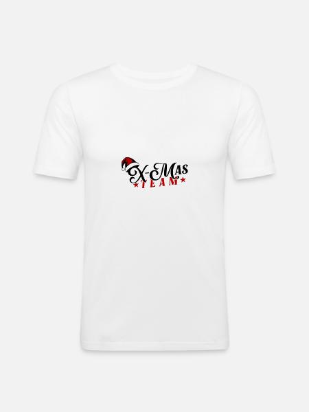 Équipe de Noël - T-shirt près du corps Homme - blanc