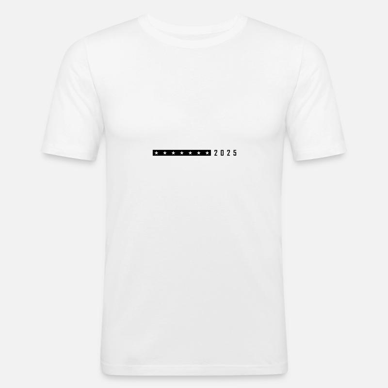 2025 Symbol Element - Männer Slim Fit T-Shirt - Weiß