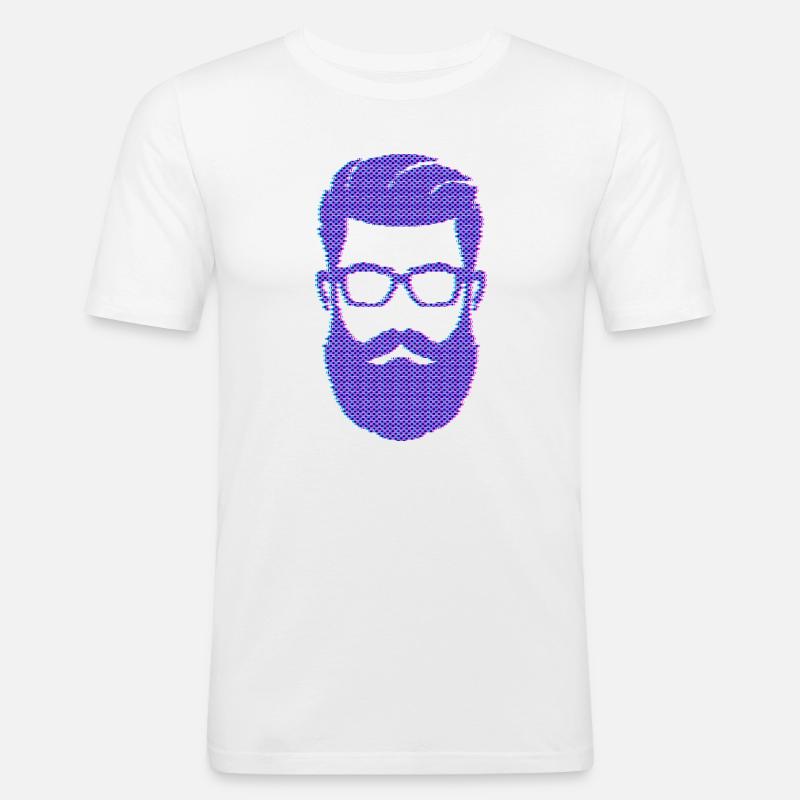Bartträger Männlichkeit Schnurrbart Bart - Männer Slim Fit T-Shirt - Weiß