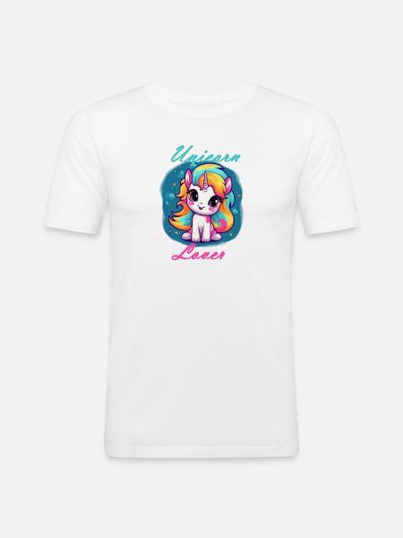 Unicorn Lover - Men's Slim Fit T-Shirt - white