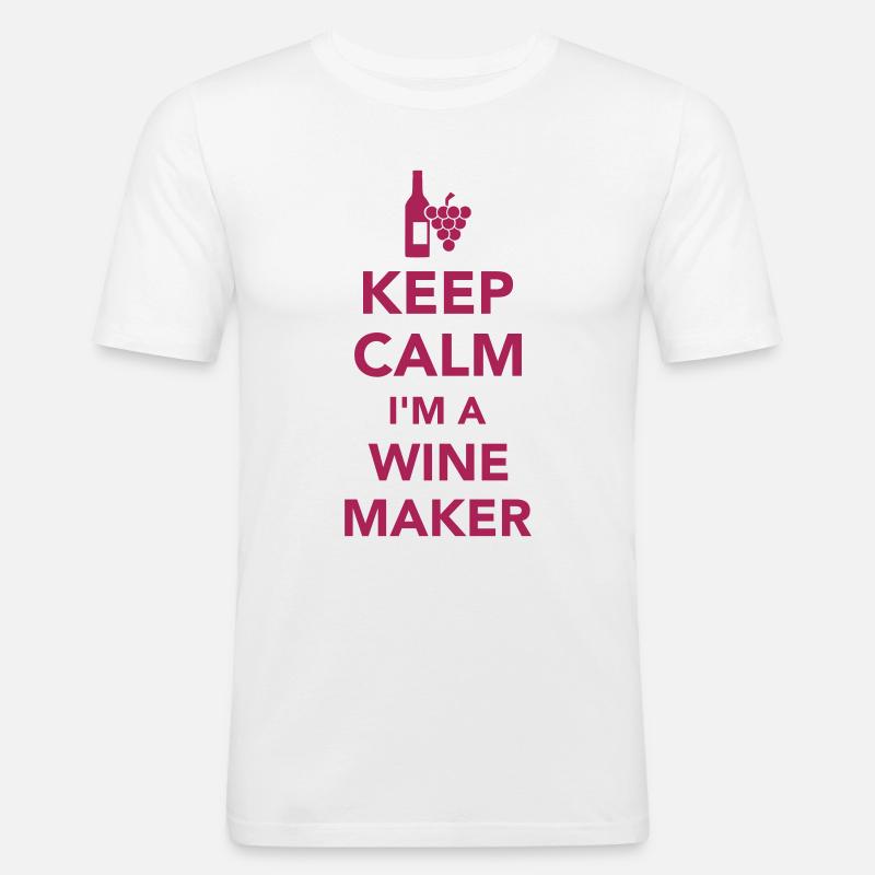 Winzer - Männer Slim Fit T-Shirt - Weiß