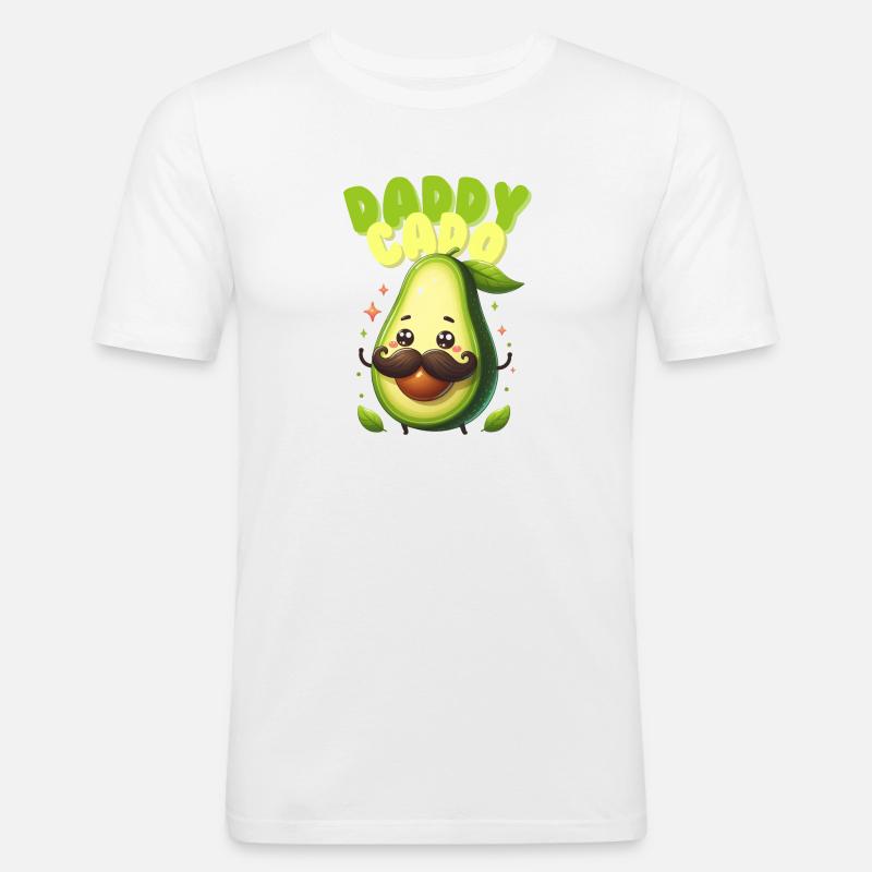 DaddyCado - Männer Slim Fit T-Shirt - Weiß