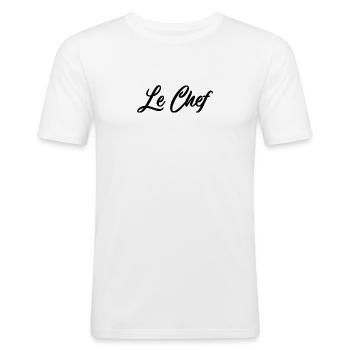 Le Chef - T-shirt près du corps Homme - blanc - Devant - Nik (191cm)