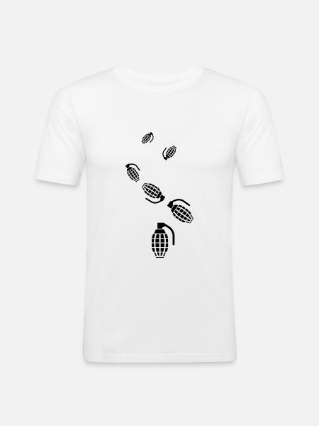 Grenade weapon icon - Men's Slim Fit T-Shirt - white