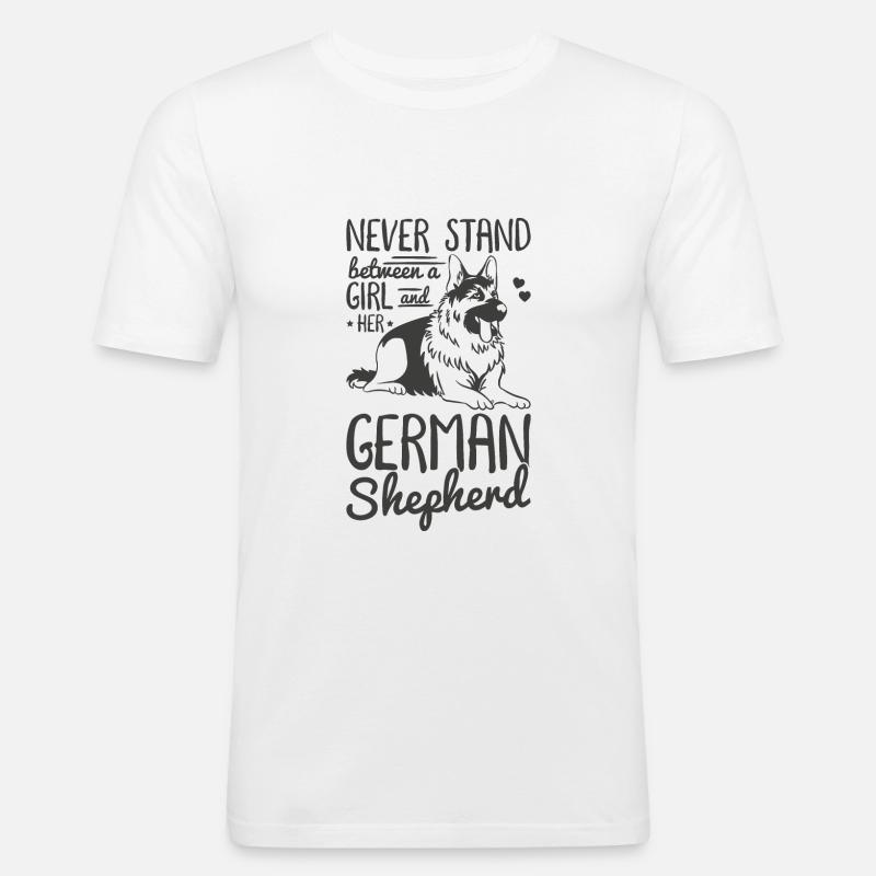 German Shepherd Hund - Männer Slim Fit T-Shirt - Weiß