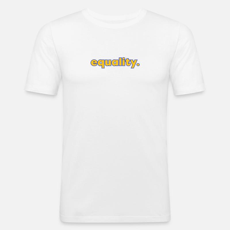 equality - Männer Slim Fit T-Shirt - Weiß